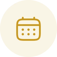 Calendar icon with six dots