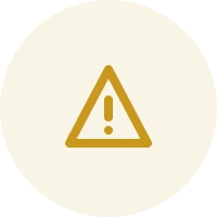 Alert icon on beige background